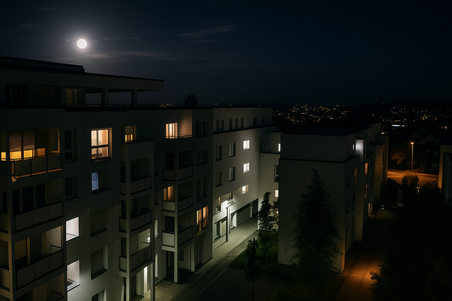 Dorm at night