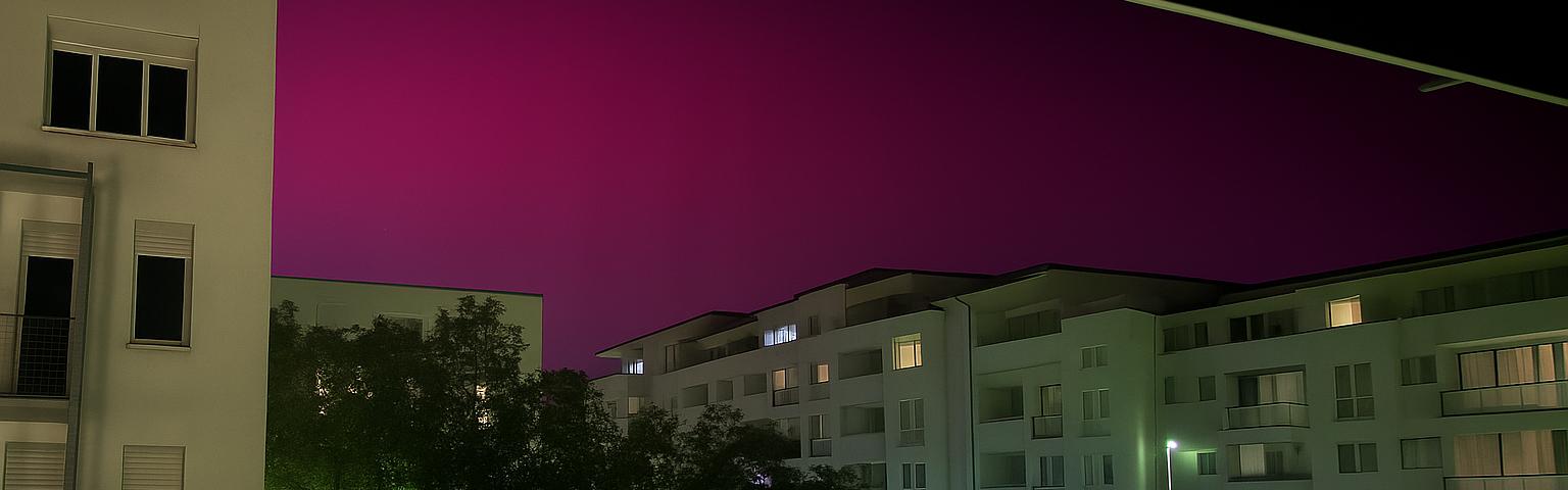 Dorm at night (view 2)